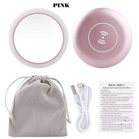 Image of New Portable LED Illuminated Circular Makeup Mirror