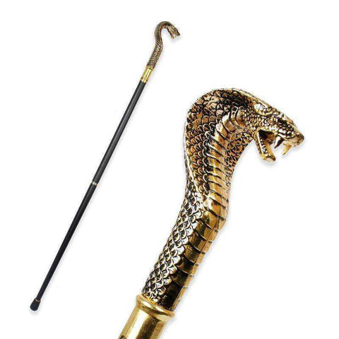 Image of Cobra Head Luxury Walking Stick Vintage Hand Canes