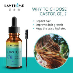 Pure Castor Oil Nourish Hair Prevent Skin Aging Organic Enhancer Eyelash Liquid