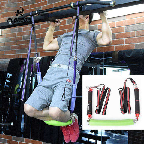 Image of Pull Up Bar Assist Training Fitness Band Hanging Belt For Chin Up Bar