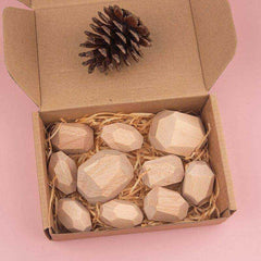 Children's Wooden Colored Stone Jenga Building Block Educational Toy