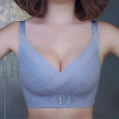 Women Sexy Push Up Lingerie Wire Free Bras Wide Straps Underwear
