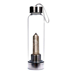 Direct Drinking Natural Glass 500ML Crystal Healing Bottle