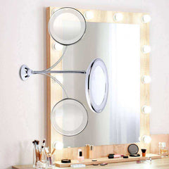 Dropshipping Flexible Makeup LED 10X Magnifying Mirror