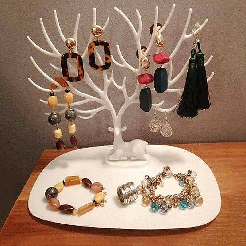 Deer Jewelry Stand Display Storage Racks Tree Earring Holder