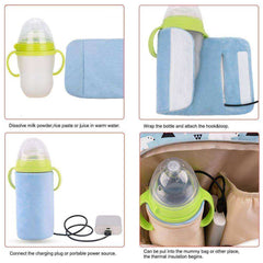 Portable USB Baby Milk Heater Travel Bottle Insulated Bag Storage Cover