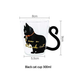 Coffee Milk Tea Water Red Wine Beer Champagne Cartoon Creative Cute Cat Mug