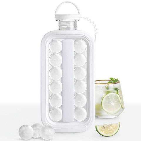 Image of Folding Ice Ball Maker Kettle Flat Body Portable With Lid For Cold Drink
