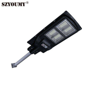 140W Solar Street Light Outdoor With Pole and Remote Control for Garden Walkway