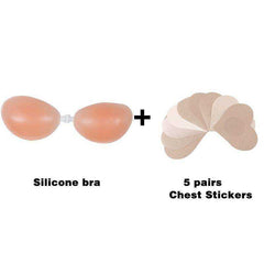 Silicone Invisible Push Up Sexy Strapless Stealth Adhesive Backless Breast Enhancer Bra
