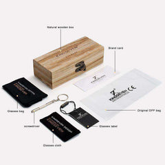 Men Sunglasses Polarized Walnut Wood Mirror UV400 Lens