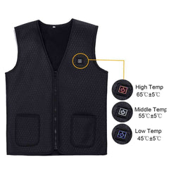 Men Women Outdoor USB Infrared Heating Vest Jacket
