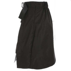 High Waist Belt Cargo Pocket Sexy Split Open Skirt