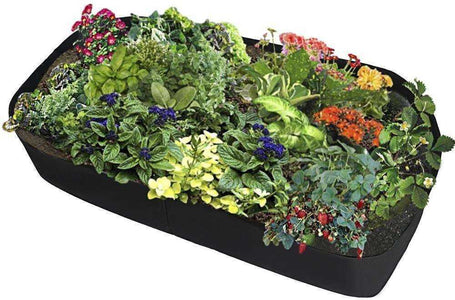 Fabric Raised Garden Bed Rectangle Planting Container Growth Bag