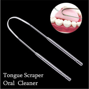 Portable Stainless Steel Tongue Scraper Cleaner Brush
