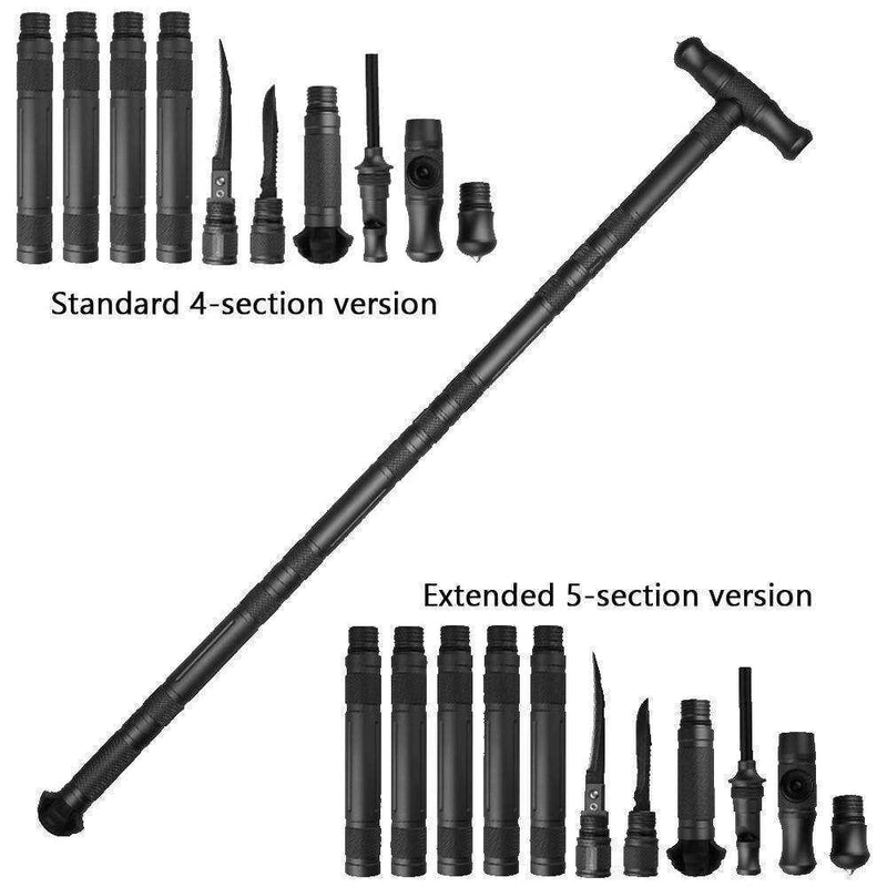 Multi-Functional  Aluminum Alloy Tactical Stick Trekking Pole