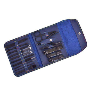 New 16 in 1 Unisex Manicure Pedicure Kit Stainless Steel With Travel Case