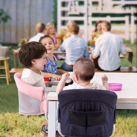 Image of Portable Baby Dinning Foldable Safety Hook-on Chair Harness