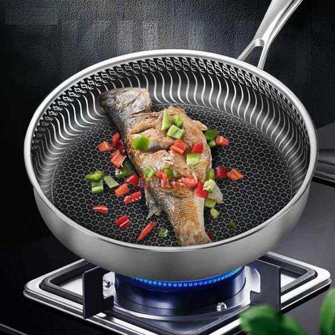 Image of 304-Story Stainless Steel Frying Pan Nonstick Electromagnetic Furnace