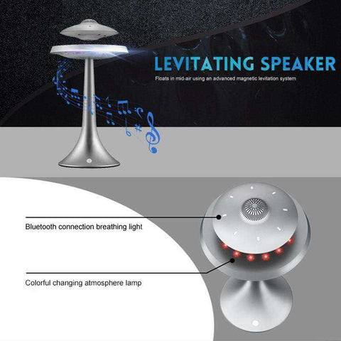 Image of Magnetic Levitating led table lamp with UFO speaker