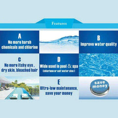 Solar Powered Copper Ion Swimming Pool Water Purifier Cleaner