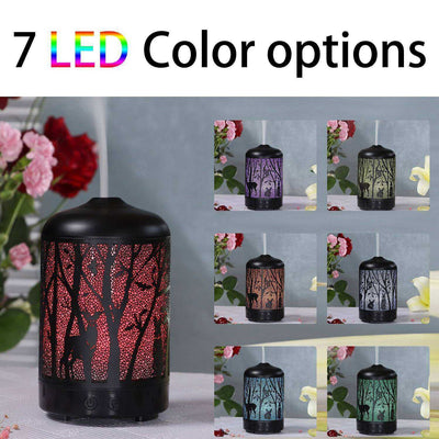 100ml Ultrasonic Air Humidifier Forest Deer 7 Color LED Aroma Diffuser