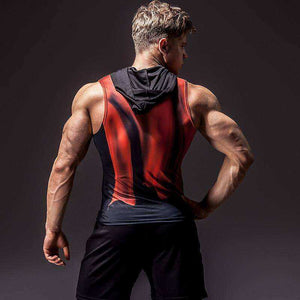 Superhero 3D Printing Bodybuilding Tank Top Men Sleeveless Hoodies Vest