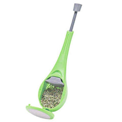 Long Handle Tea Filter Built-in Plunger Coffee Strainer