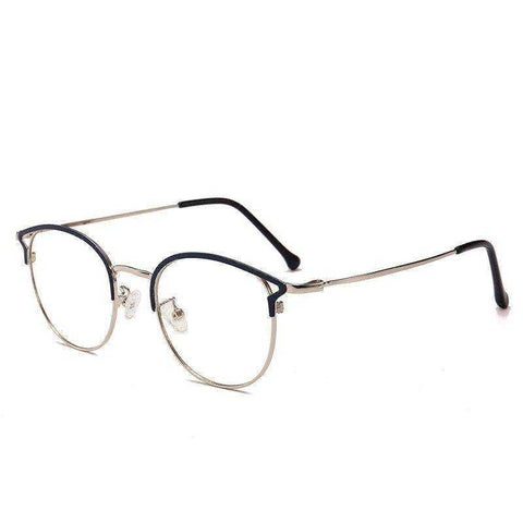 Image of Anti-Radiation Blue Light Round Cat Eyes Eyeglasses