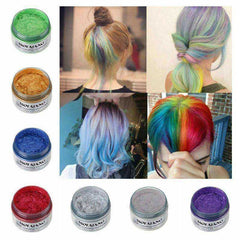 Unisex 7 Colors Easy Dyeing One-time Molding Hair Dye Wax Mud Cream