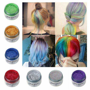 Unisex 7 Colors Easy Dyeing One-time Molding Hair Dye Wax Mud Cream