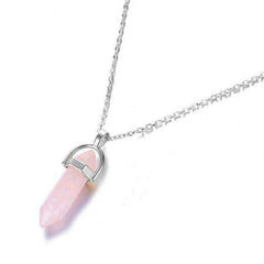 Natural Stone Moon Choker Gold Color Crystal Pendant Necklace