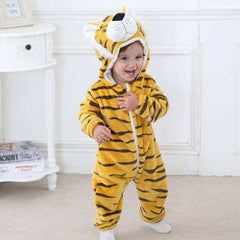 Animal Style Baby Onesie Hooded Cartoon Romper