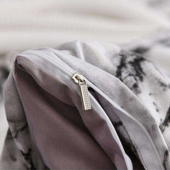 Printed Marble Bed Sets White Black Duvet Cover