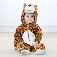 Animal Style Baby Onesie Hooded Cartoon Romper