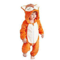 Animal Style Baby Onesie Hooded Cartoon Romper