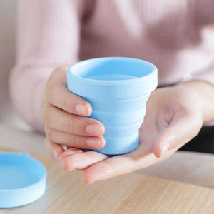 170ml Silicone  Retractable Coloured Portable Travel Outdoor Folding Food Grade Coffee Water Cup