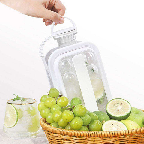 Image of Folding Ice Ball Maker Kettle Flat Body Portable With Lid For Cold Drink
