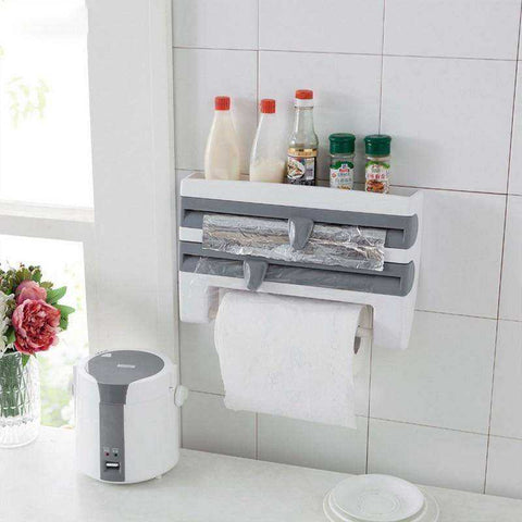 Image of 4 In 1 Multifunctional Wall Mounted Paper Towel Tissue Roll Holder