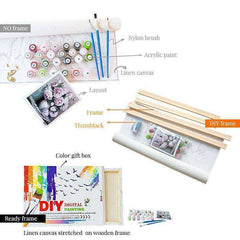 DIY Framed Painting Four Seasons Tree For Home Adults Room Decoration