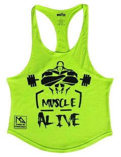MUSCLE ALIVE Fitness Tank Top Men Bodybuilding Sleeveless