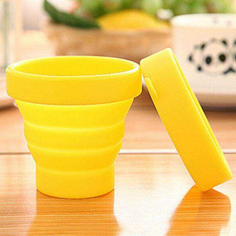 Image of 170ml Silicone  Retractable Coloured Portable Travel Outdoor Folding Food Grade Coffee Water Cup