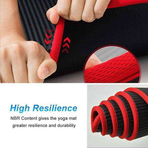 High Quality Yoga Mat Red Black Mat Extra Thick Non Slip