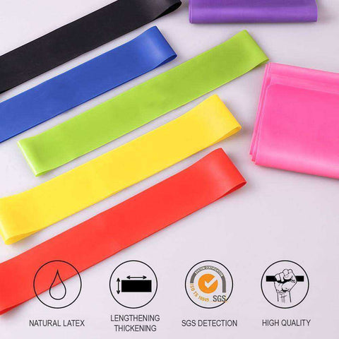 Image of Resistance Elastic Fitness Bands Yoga Exercise Rubber Workout