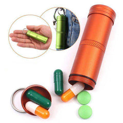 Waterproof Aluminum Alloy Medicine Sealed Can Bottles with Keychain