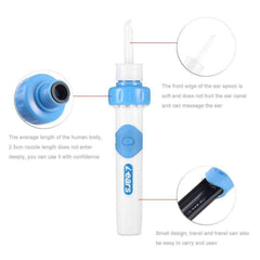 Electric Cordless Vacuum Ear Wax Removal Soft Spiral Cleanser