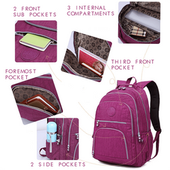 Large Capacity Travel School Nylon Waterproof Backpack