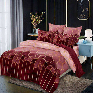 Geometry Duvet Comfortable Bed Cover Single Double Queen King Size