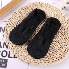1/2 Pairs Women Girls Lace Flower Short Socks Anti-skid Invisible Ankle Sock Slippers