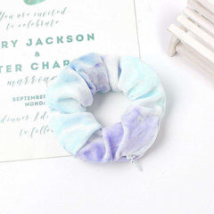 New Velvet Tencel Zipper Pocket Hairband Elastic  Accessories